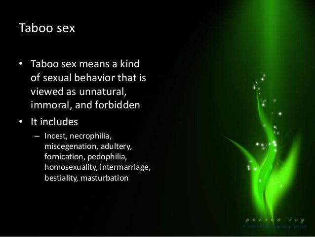 What does taboo mean sexually images 43